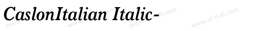 CaslonItalian Italic字体转换